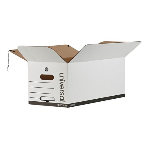 Universal 75121 String/Button Storage Box, Letter, Fiberboard, White (Case of 12)