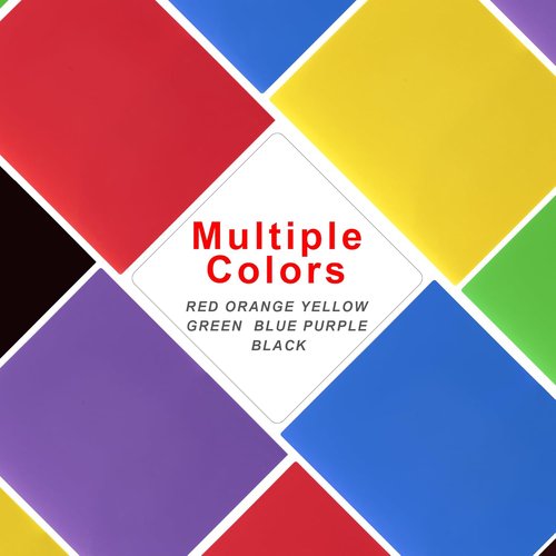 Aegero Plastic File Folders - Durable 2-Pocket Design with Business Card Slot | 7-Pack, Pink, Letter Size
