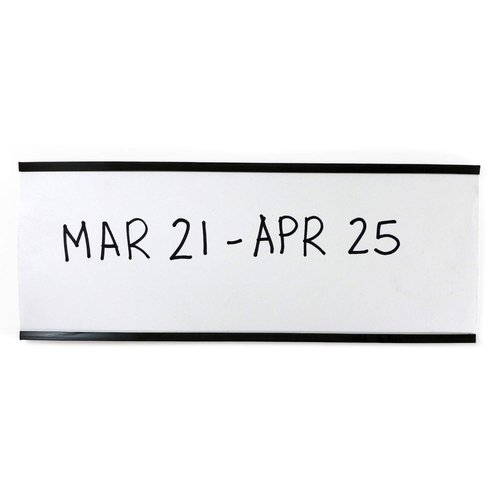 SmartSign (10-Pack) Magnetic C Channel Card Label Holders - 3" x 8" Metal Racks and Shelf Label Holders with Paper Inserts
