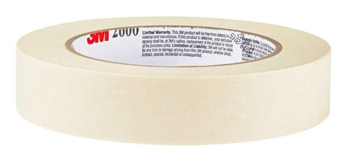 3M Highland Economy Masking Tape, 3/4 inch x 60 Yards – General Purpose Crepe Paper Tape for Bundling, Sealing, and Light-Duty Applications, Pack of 24