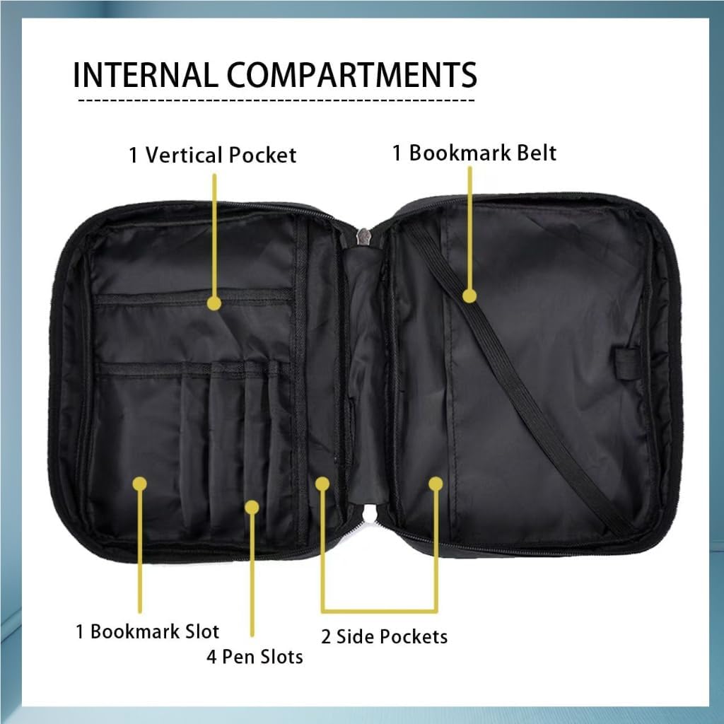 Skiennix Bible Cover for Women & Girls - Durable Case with Handles | All-in-One Bible Journaling Kit