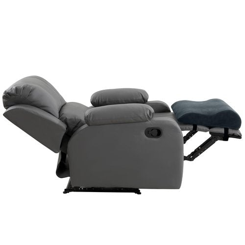 HOMBYS Extra Large Recliner Leg Pillow, Memory Foam Foot Rest Cushion Wave Shape Recliner Footrest Extender, Multi Purpose Back & Lumbar Support Pillow for Recliner, Bed, Sofa Couch,Grey