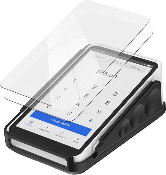 Skiennix Protective Case & Screen Protector - Anti-Slip Grip Design, Black, for Square Terminal