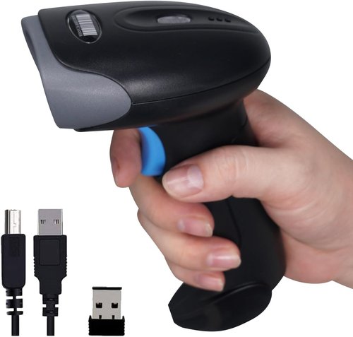 1D 2D QR Barcode Scanner - Wireless Handheld Reader with 2000mAh Battery for Mobile Payments | Ideal for Stores & Warehouses