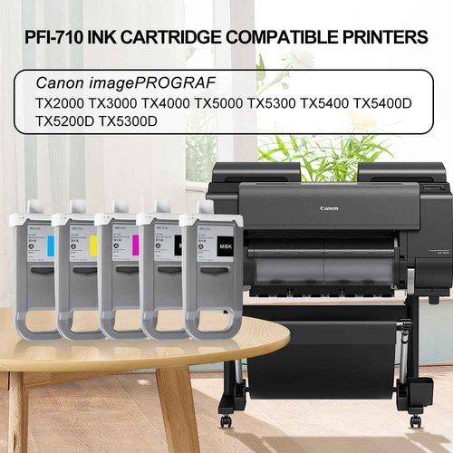 Aomya Compatible Canon PFI-710BK PFI710 PFI-710 Ink Cartridge for Canon imagePROGRAF TX-3000 TX-2000 TX-4000 TX-5000 Printers(Black Pigment Ink,700ML)…