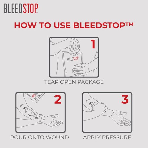 BleedStop™ First Aid Powder - Rapid Blood Clotting Solution for Severe Wounds | 5 Pack (15g)
