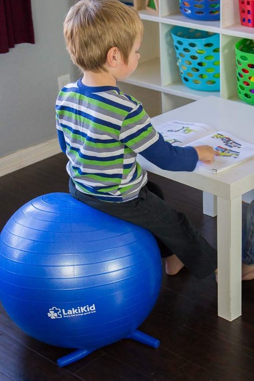 Balance Ball Chairs for Kids: LakiKid Flexible Seating Classroom Furniture- Stability Ball Chairs with Legs, Exercise Ball Chair, Yoga Ball Chair, Ideal Alternative Seating for Students (18"/45 CM)