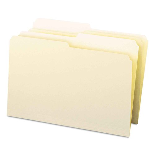 Smead File Folder, 1/2-Cut Tab, Assorted Positions, Legal Size, Manila, 100 per Box (15320)
