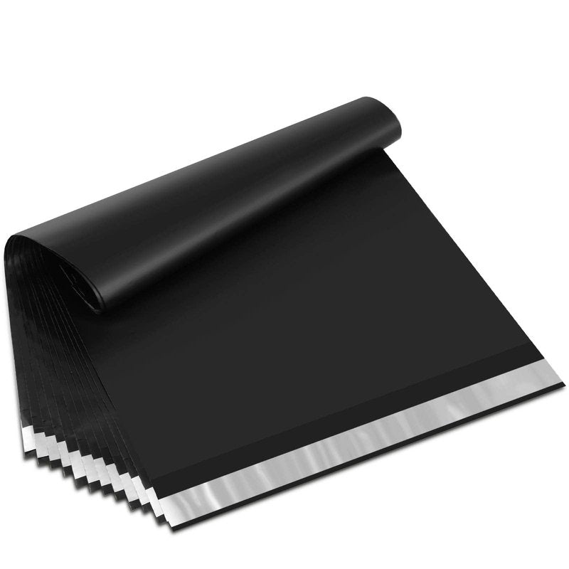 UCGOU 12x15.5 Poly Mailers Black Shipping Bags Self-Sealing Waterproof and Tear-Proof 50 Pack