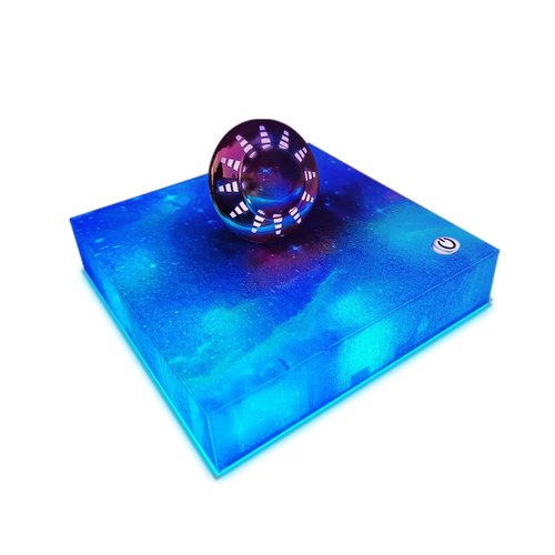Poojaed Magnetic Levitating UFO Lamp, Floating 360°Rotating RGB Galaxy Light Display, Cool Gadgets Desk Decor for Office Home Esports Room, Amazing Gift for Men Girls and Kids