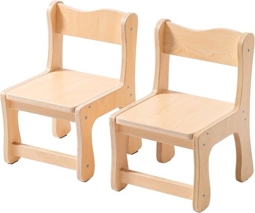 ROBUD Wooden Toddler Chair Set - Sturdy Kids Chairs for Ages 3+ | 250 Lbs Capacity Each, 2-Pack