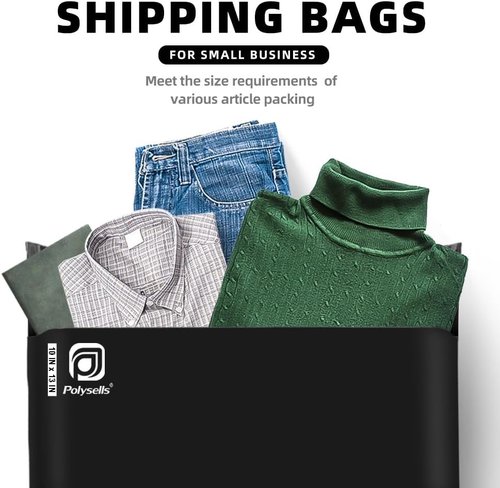POLYSELLS Black Poly Mailers - 100 Pcs 10x13 Inches Waterproof & Tear-Resistant Shipping Envelopes