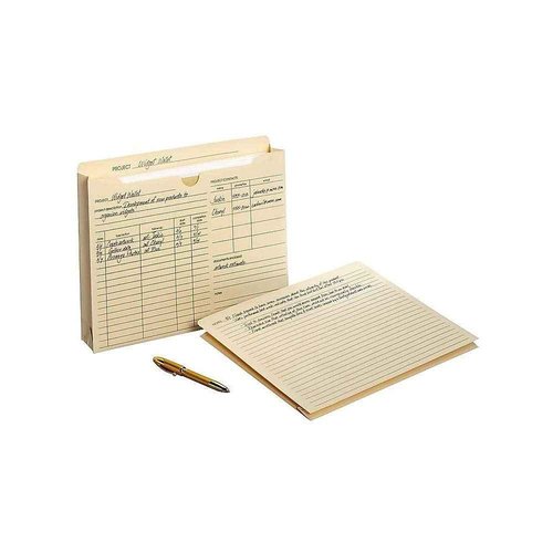 Staples 486083 Manila Reinf Pre-Printed Jackets LTR 2-Inch Expansion 50/BX