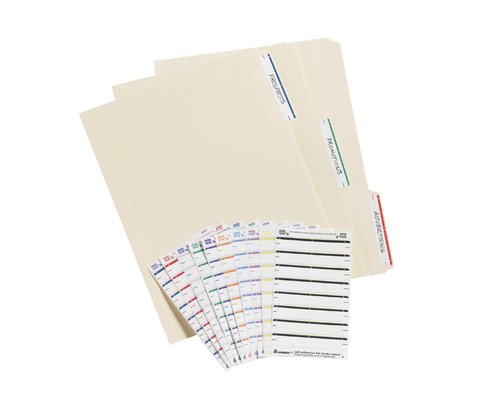 Avery File Folder Labels on 4" x 6" Sheets, Permanent Adhesive, White, 2/3" x 3-7/16", 4,536 Labels, Pack of 18 (5202)
