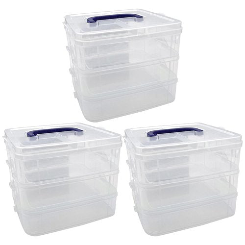 Teacher Created Resources Clear Stackable Storage Containers (TCR20449), 7"L x 6.5"W x 5.38"H