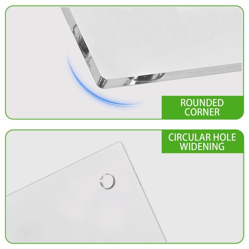 iCAGY Clear Acrylic Dry Erase Board for Wall - Wall-Mounted Whiteboard for Office Home and Kids - Sleek Design, Easy Installation, Rounded Corner, 18" x 24", Clear