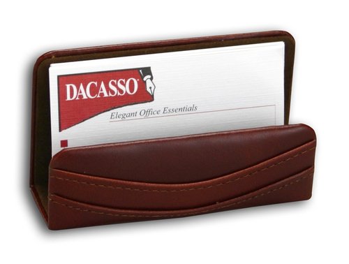 Dacasso Mocha Leather Business Card Holder