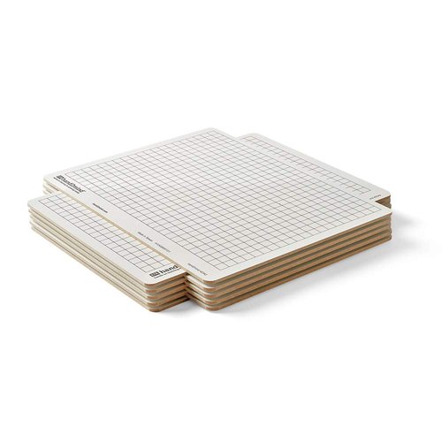 hand2mind Double-Sided Centimeter Grid White Boards for Students, Grid Board for Graphing, Dry Erase Boards, Portable Whiteboard, School Supplies, Classroom Supplies (Pack of 10)