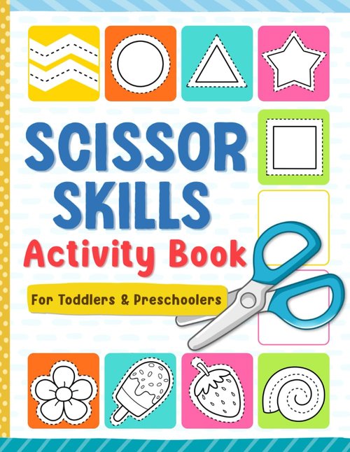 Scissor Skills Preschool Activity Book | Fun Cutting Practice for Kids Ages 3-5 - Shapes & Animals