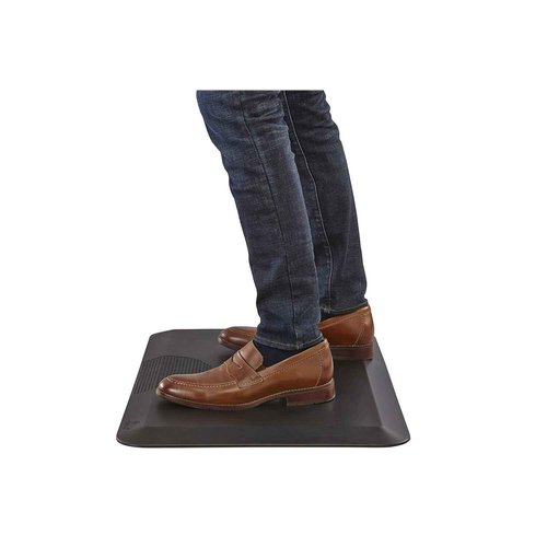 Safco Anti-Fatigue Mat, 20" x 30", Reduces Fatigue, Increases Comfort, Durable Self-Skinning Polyurethane for Home & Office, Black