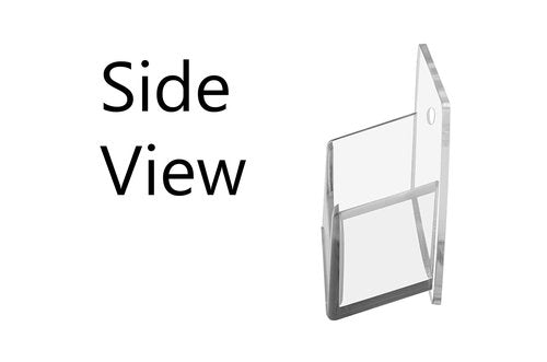 Marketing Holders Wall Business Card Holder with Hanging Hardware for 3.5" x 2" Gift or Appointment Cards Medical Dental Corporate Offices Community Centers 12 Pockets Clear Acrylic One Piece
