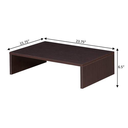 Convenience Concepts Designs2Go Small 23.75", 26" Contemporary TV or Computer Riser for Living Room, Modern Office, Den, Espresso