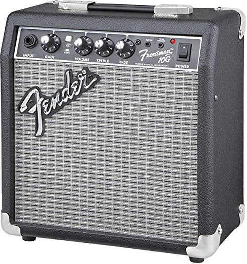 Fender Frontman 10G Guitar Combo Amplifier - Black Bundle with Cable and Austin Bazaar Exclusive 12-Pack Picks