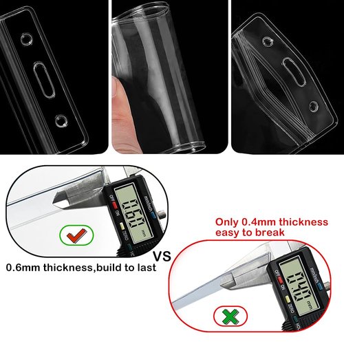 100 Pcs Name Badge Holders ID Card Clear Plastic Sleeve Vertical Holders (100 Pcs Vertical Holders)