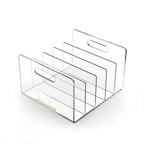 EXPUTRAN Acrylic File Sorter, Desktop File Collator Office File Organizer, Clear 11.4" x 6.7" x 10"
