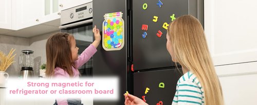 Magnetic Reward Jar, Personalized Smiley Tokens Reward Jar for Kids, DIY, Reward Jar, Classroom Management Tool, Reward Jars for Kids Magnetic, Back to School Gift for Kids