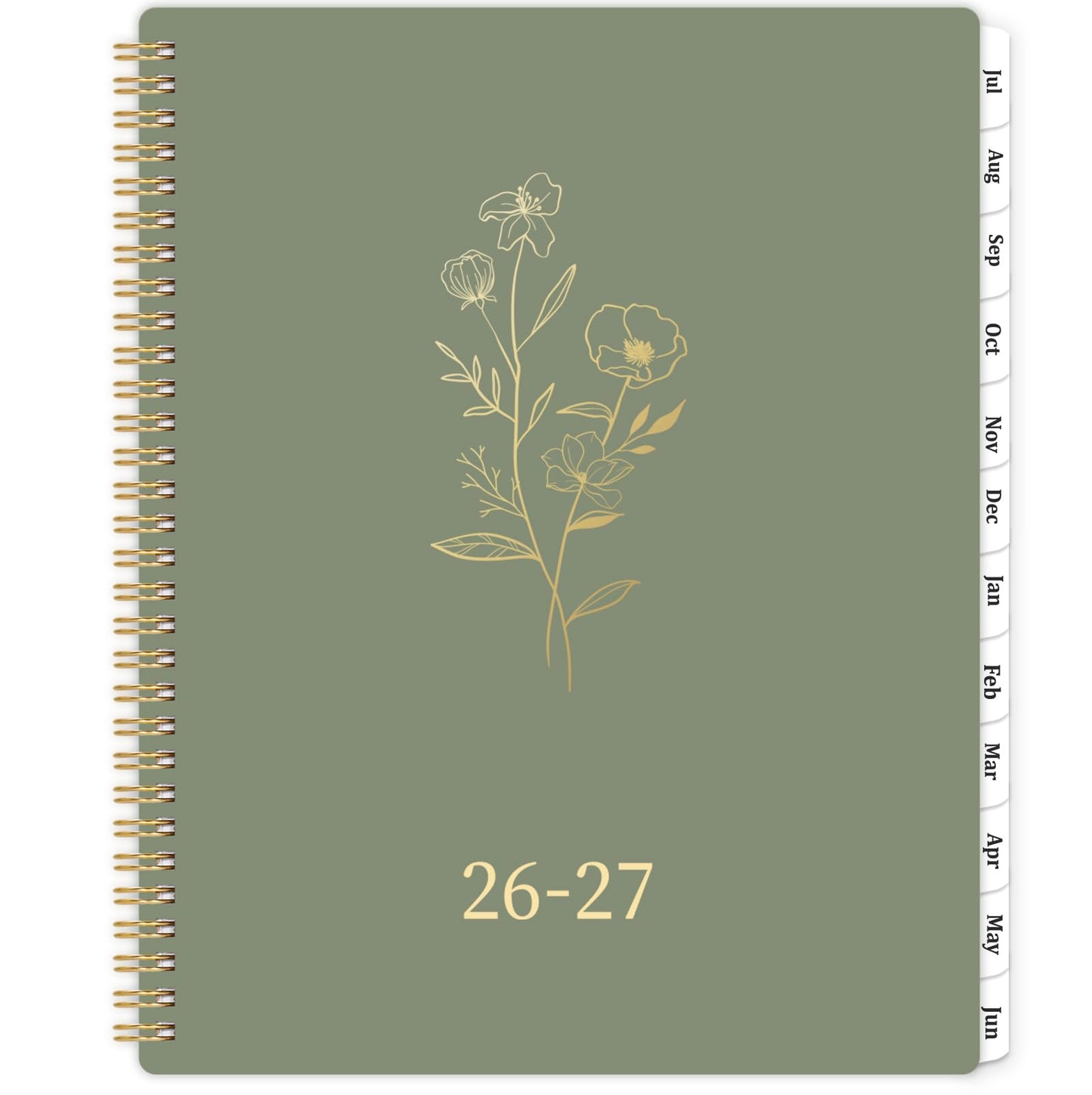 Planner 2026-2027 - 2026-2027 Planner Weekly and Monthly with Tabs, 9’’ × 11’’, July 2026 - June 2027, Hardcover, 12 Monthly Tabs, Premium Paper, Twin-wire Binding, Inner Pocket