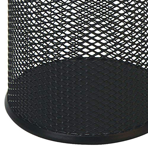 Black Wire Mesh Pen Holder Cup for Desk Office Organizer