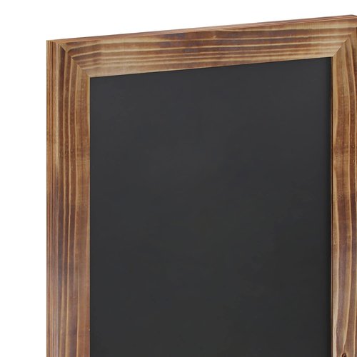 Flash Furniture Canterbury Wall Mount Magnetic Chalkboard Sign - Torched Wood Finish - 11" x 17" - Vertical or Horizontal Hanging Message Board, Set of 10