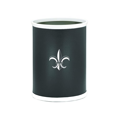 Kraftware Kasualware Oval Waste Basket, 14 inch, Black