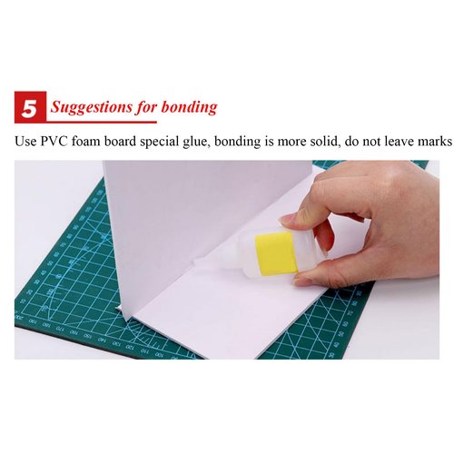 5-Pack 5mm White PVC Foam Boards,Lightweight & Durable Sheets for DIY Crafts, Model Building, Signage & Outdoor Displays(0.5X20X30Cm)