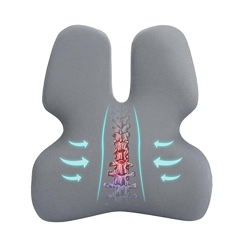 Orthopedics Comfort Curve Lumbar Support Cushion ? Ergonomic 4D Design, Memory Foam Lower Back Pillow for Office Chair, Car Seat, Sofa, Bed ? Relieves Back Pain and Improves Posture