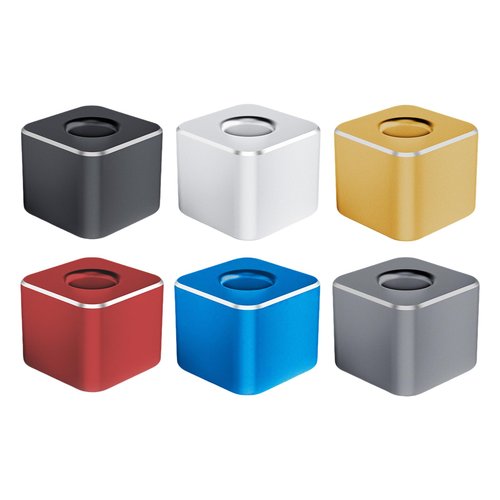 BRZUKA Aluminum Single Hole Pen Stand - Durable Fountain Pen Holder for Desk Display, Non - Slip Base, Minimalist Office/Home Organizer(Multicolor,6P)