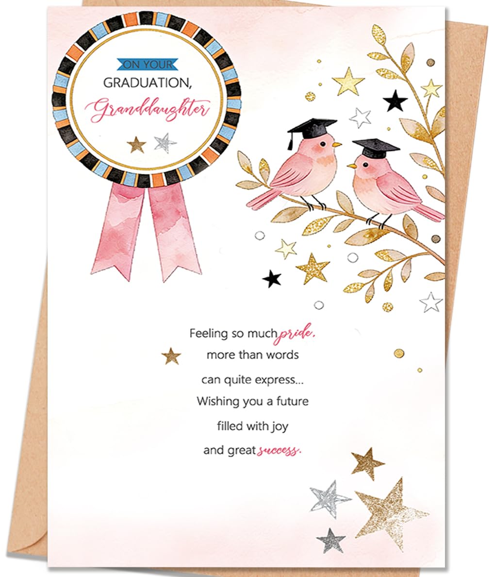 uugtcard Graduation Card for Granddaughter, Graduation Gift for Granddaughter