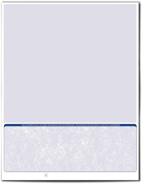 VersaCheck Secure Checks - 250 Blank Business Voucher Checks - Blue Classic - 250 Sheets Form #1002 - Check on Bottom