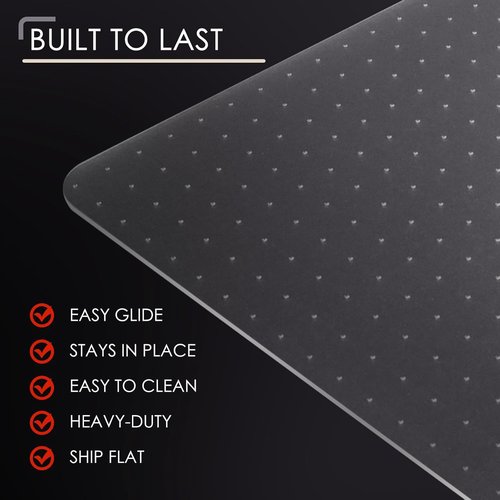 Kuyal Office Chair Mat - Heavy Duty Clear Protector for Carpeted Floors | 32x48 Inch for Easy Movement