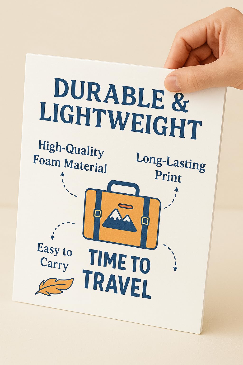 Custom Foam Board – 3/16" Thick Personalized Foam Sign with Your Text, Logo, or Image – Square or Rectangle – 6 Size Options – Ideal for Events, Displays, Presentations & More – Made in USA
