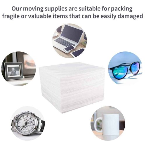 260pcs Moving Supplies, 4 Sizes Foam Pouches(7.5" x 7.5". 7.5" x 12" .12" x12" 14" x 14". 60pcs fragile labels) for Moving and Storing,Making Packaging and Transportation Easier.