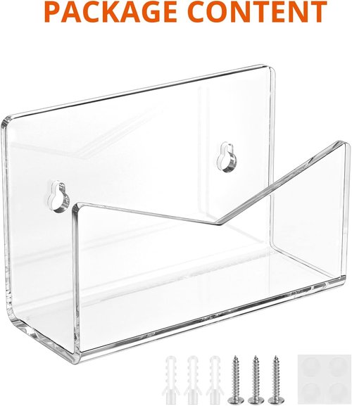 Richboom Acrylic Mail Holder - Clear Envelope Organizer for Desk | Home, Office & School Use