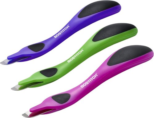 Bostitch Office Magnetic Staple Remover - Easy Puller for Office, Home & School | Neon Colors, 3 Pack