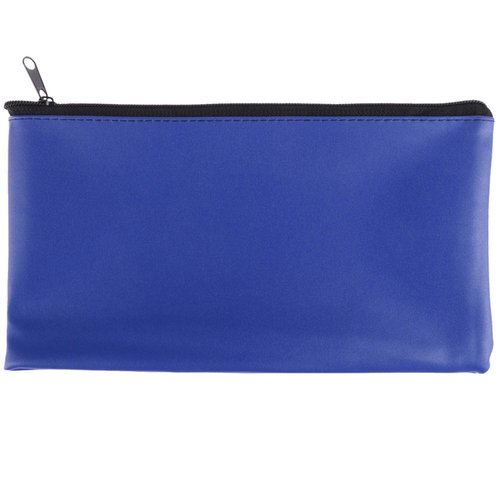 Tongnian Bank Bag Money Pouch Leatherette Security Deposit Bags Utility Zipper Bags for Cash Money,Check Wallet,Cosmetics,Tools,11x6 inch 4 Pack (Blue)