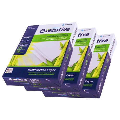 Sugarcane Fiber Copy Printer Paper - Size 8.5” x 11”, 20lb, Multipurpose, 92 Bright White Paper, Sustainable Solution, Ideal for All Office & Photocopy Printers & Designs (3 Reams - 1500 Sheets)