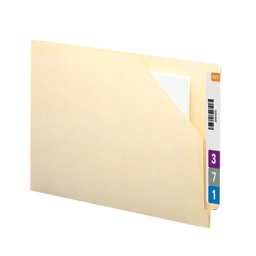 Smead End Tab File Jacket with Antimicrobial Product Protection, Reinforced Straight-Cut Tab, Flat-No Expansion, Letter Size, Manila, 100 per Box (75715)