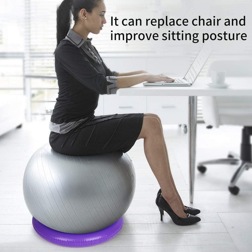 Yoga Ball Base - PVC Anti-Slip Fitness Ball for Home Gym | Improves Posture & Balance