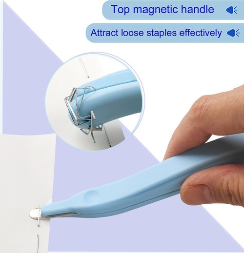 Professional Magnetic Staple Remover Tool - Efficient Staple Puller for Home, Office & School | Multicolored (4 Pack)