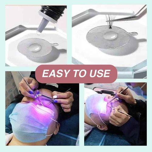 BeautyPros UV Light for Lash Extension - LED Foot Pedal UV Gel Curing Lash Light Lamp - Adjustable Lash Lamp for Lash Artists, Nail Tech, Makeup Studios. Easy Setup Adjustable Gooseneck Light. (White)